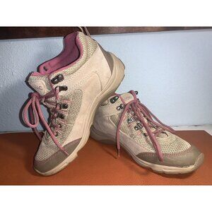 Women's Pink and Cream Hiking Shoes
